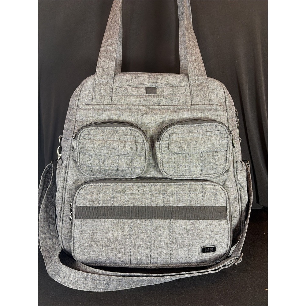 lug Gray Travel Tote Bag with Multiple Exterior Pockets